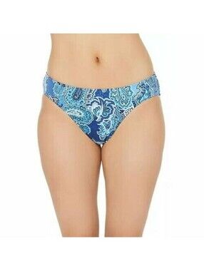 Ralph Lauren BLUE Bandana Paisley Hipster Bikini Swim Bottom  US 16